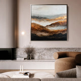 Abstract 715 Canvas Art 16" x 16" / 40 x 40 cm / Black