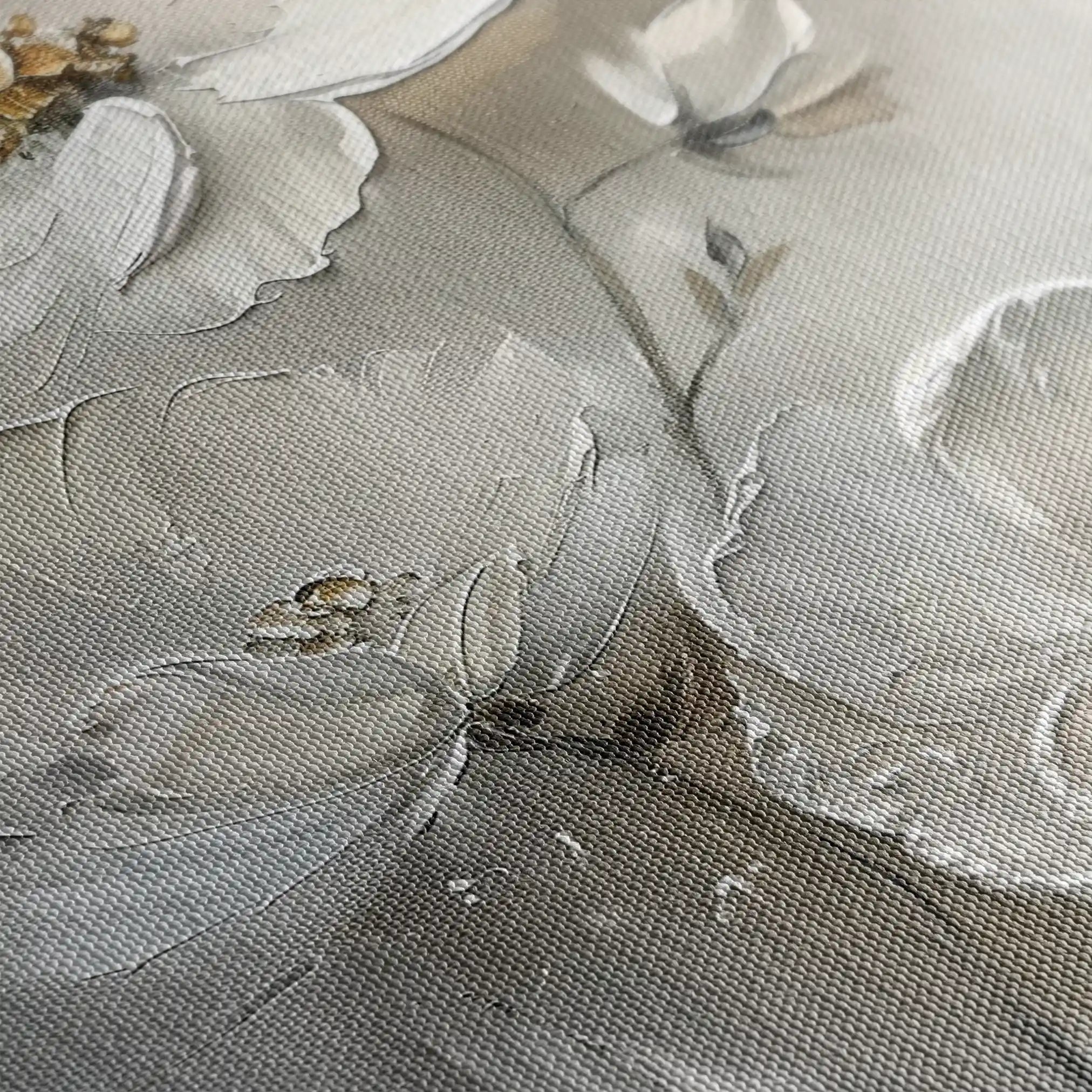 Floral 715 Canvas Art 60 x 40 cm / Black