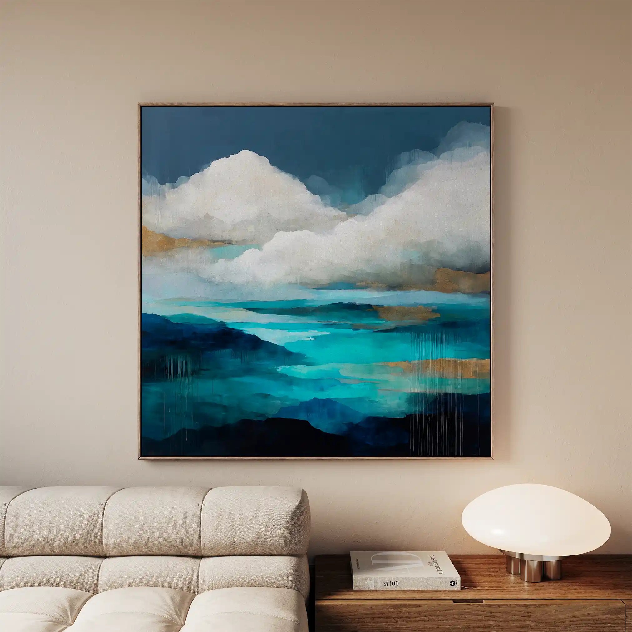 Abstract 716 Canvas Art 60 x 60 cm / Black
