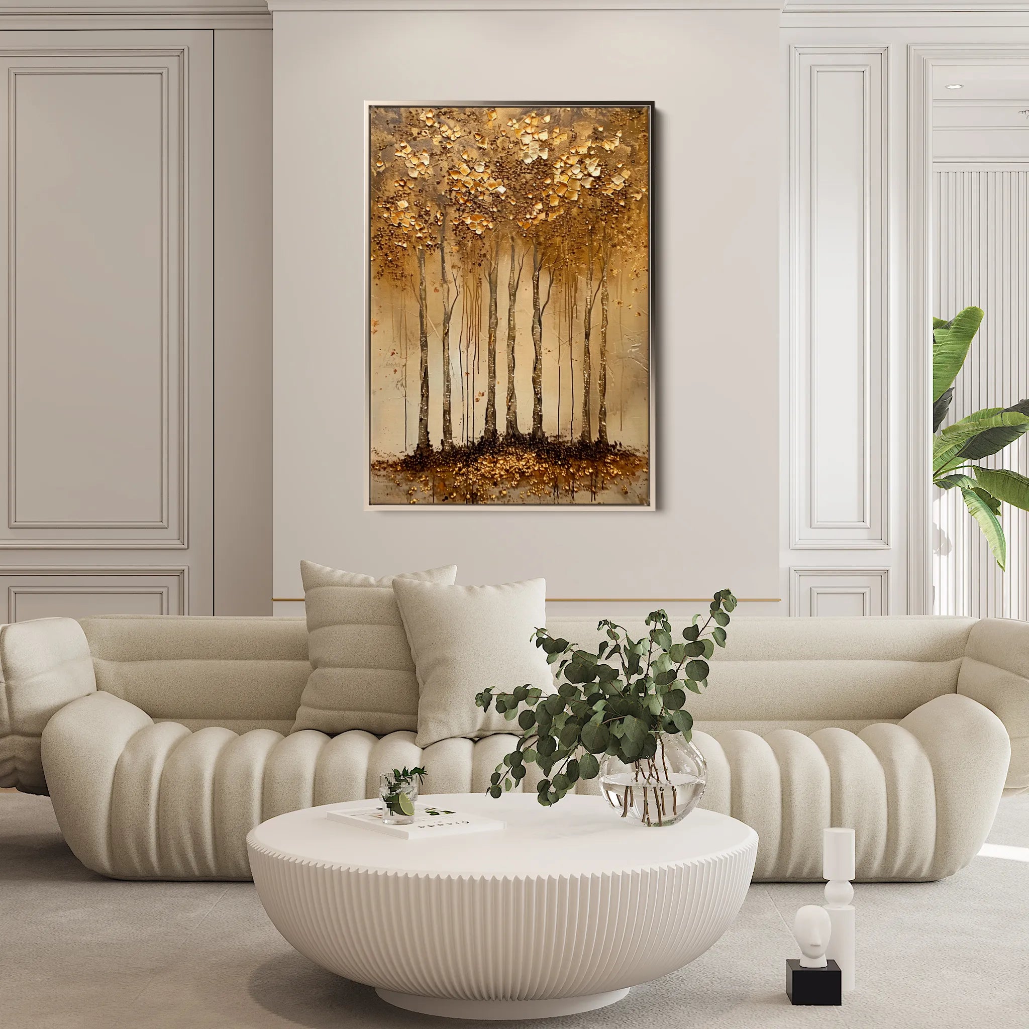 Floral 716 Canvas Art 18" x 24" / 45 x 60 cm / Black