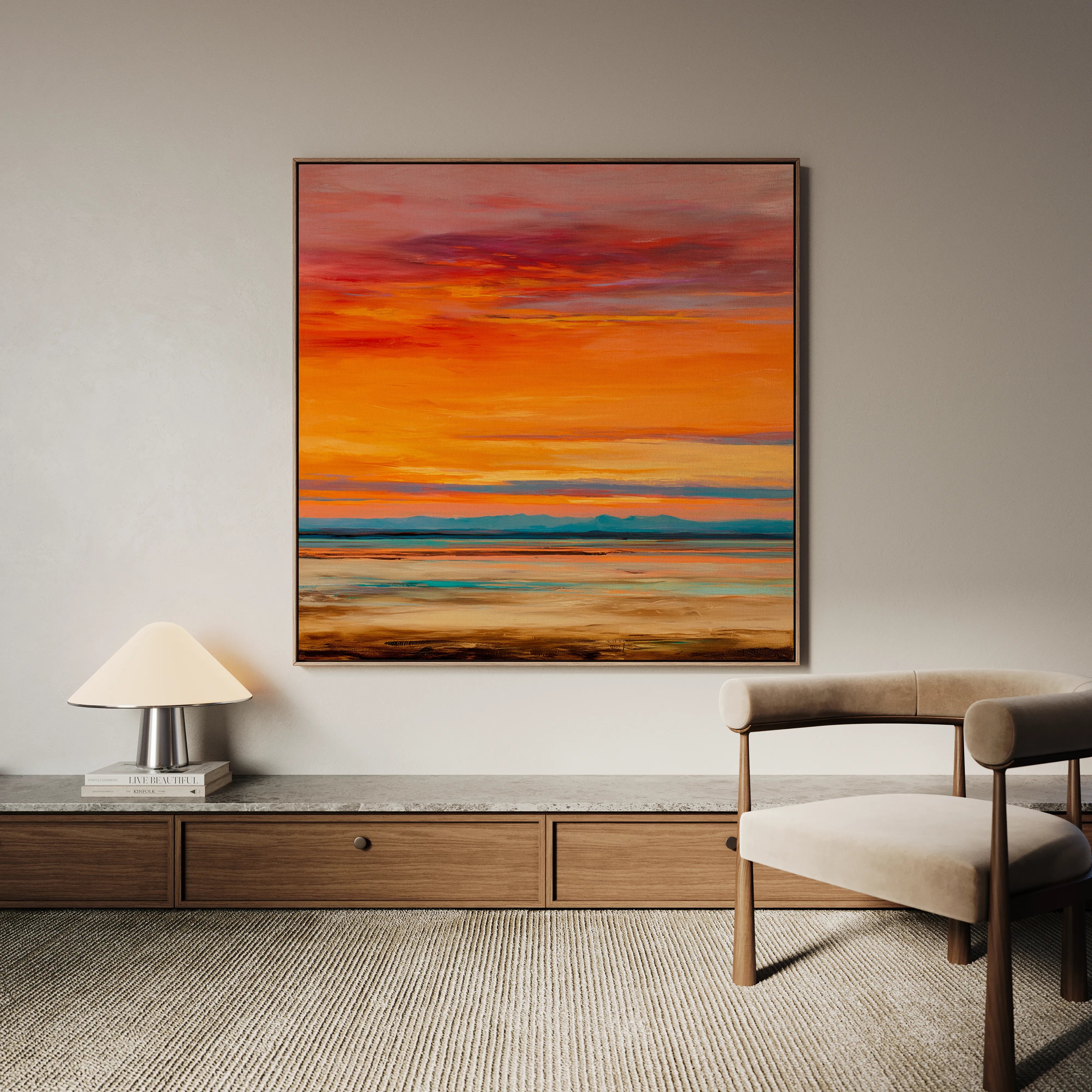 Abstract 717 Canvas Art 16" x 16" / 40 x 40 cm / Black