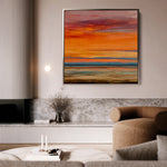 Abstract 717 Canvas Art 16" x 16" / 40 x 40 cm / Black