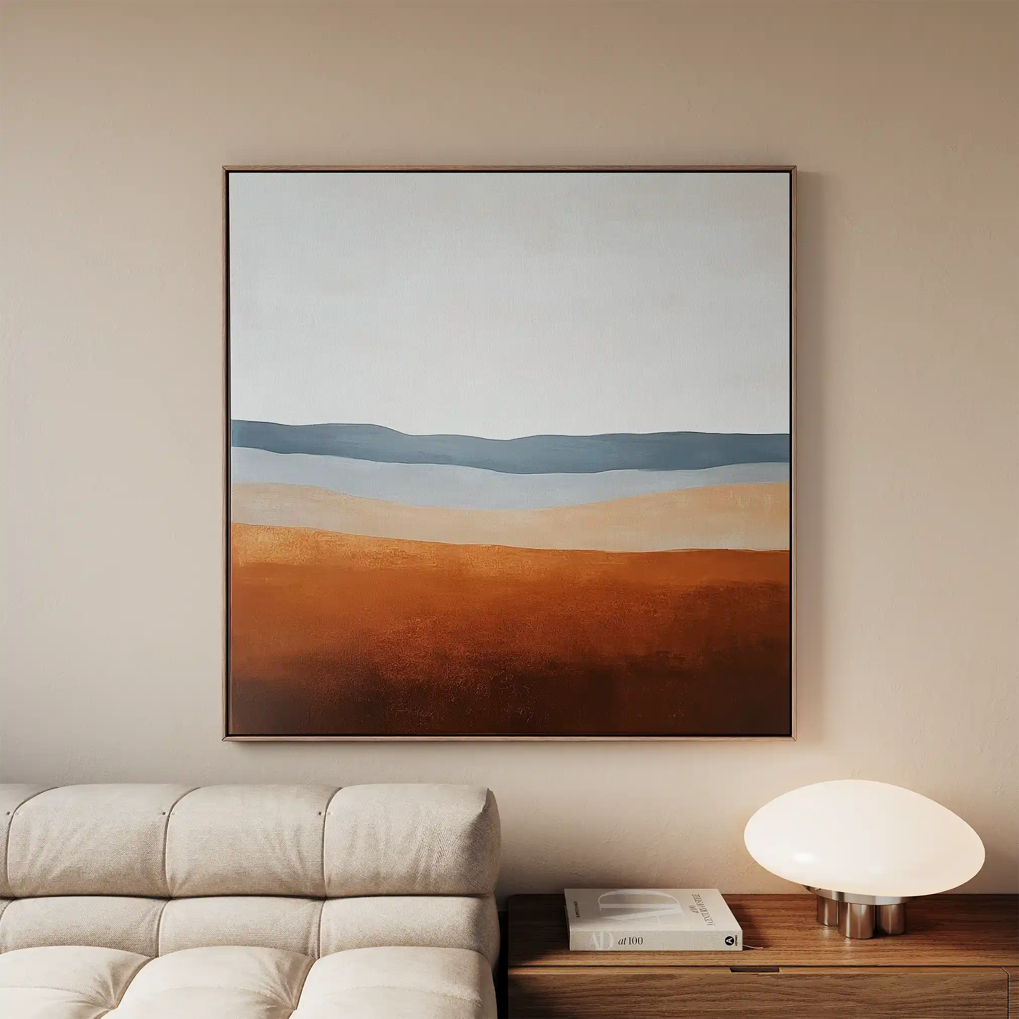 Abstract 718 Canvas Art 16" x 16" / 40 x 40 cm / Black