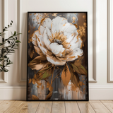 Floral 718 Canvas Art 18" x 24" / 45 x 60 cm / Black