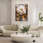 Floral 718 Canvas Art 18" x 24" / 45 x 60 cm / Black