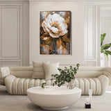 Floral 718 Canvas Art 18" x 24" / 45 x 60 cm / Black