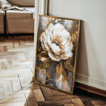 Floral 718 Canvas Art 18" x 24" / 45 x 60 cm / Black