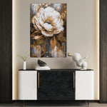 Floral 718 Canvas Art 18" x 24" / 45 x 60 cm / Black