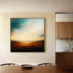 Abstract 719 Canvas Art 16" x 16" / 40 x 40 cm / Black