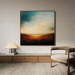 Abstract 719 Canvas Art 16" x 16" / 40 x 40 cm / Black