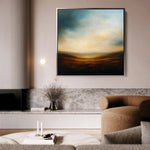 Abstract 719 Canvas Art 16" x 16" / 40 x 40 cm / Black