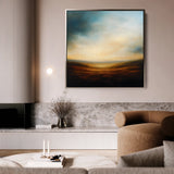 Abstract 719 Canvas Art 16" x 16" / 40 x 40 cm / Black