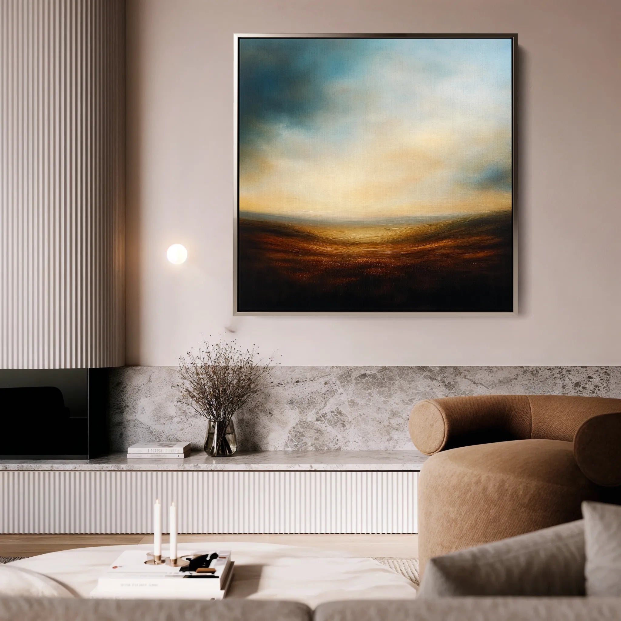 Abstract 719 Canvas Art 16" x 16" / 40 x 40 cm / Black