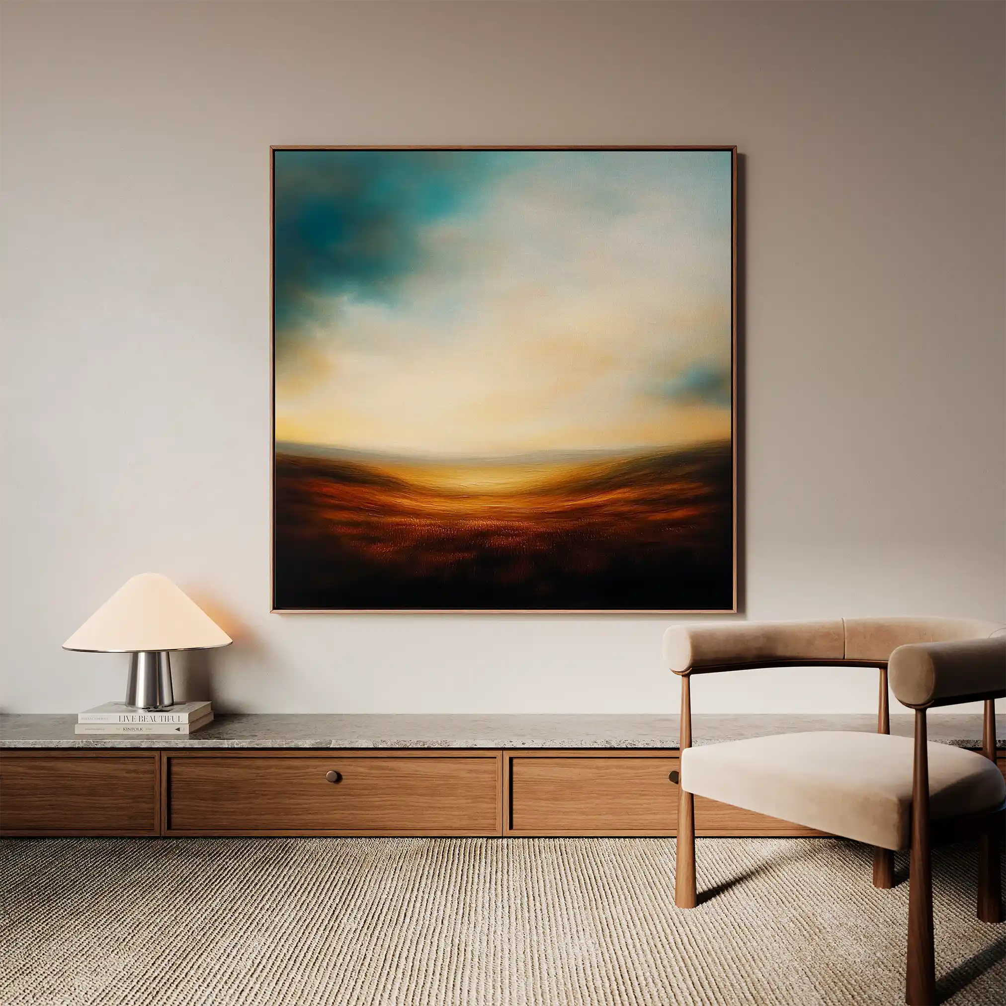Abstract 719 Canvas Art 60 x 60 cm / Black