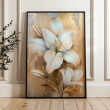 Floral 719 Canvas Art 18" x 24" / 45 x 60 cm / Black