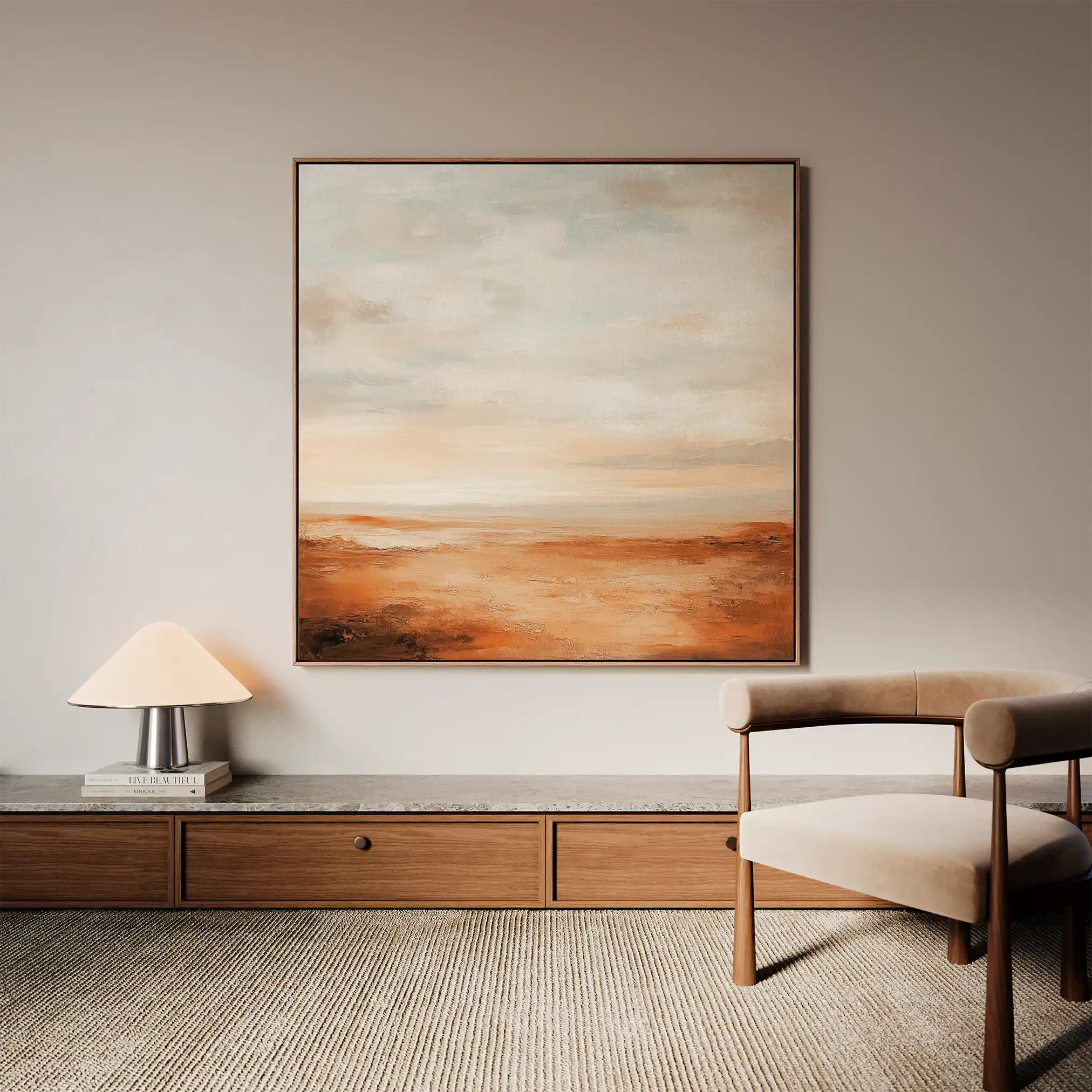 Abstract 720 Canvas Art 16" x 16" / 40 x 40 cm / Black