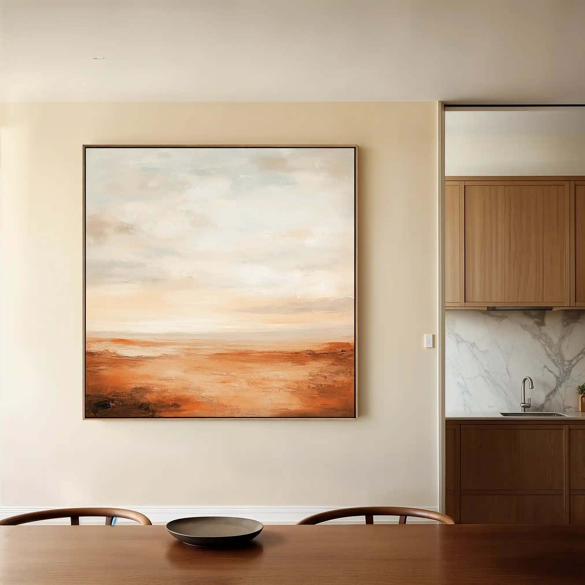 Abstract 720 Canvas Art 16" x 16" / 40 x 40 cm / Black