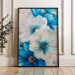 Floral 720 Canvas Art 18" x 24" / 45 x 60 cm / Black