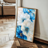 Floral 720 Canvas Art 18" x 24" / 45 x 60 cm / Black