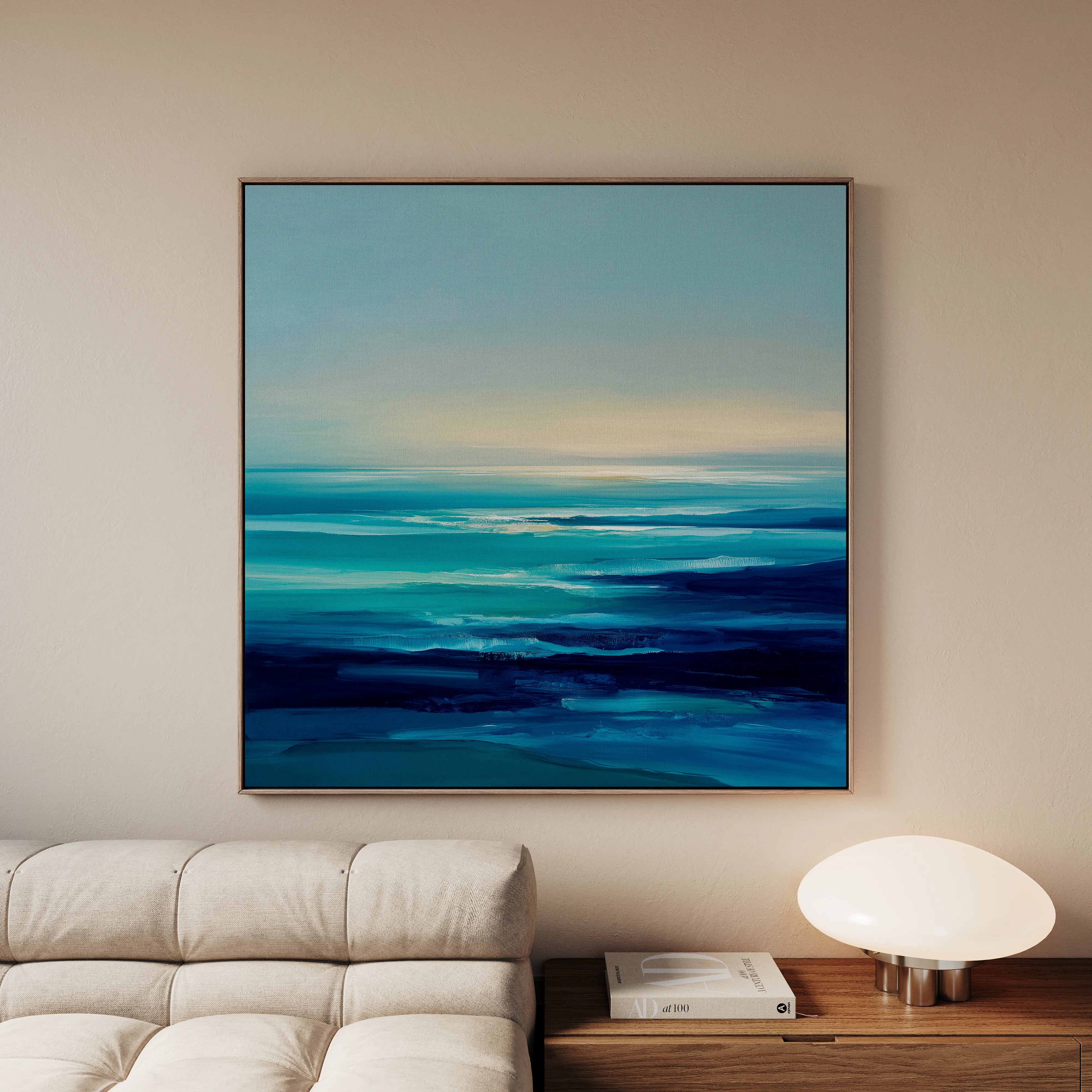 Abstract 721 Canvas Art 16" x 16" / 40 x 40 cm / Black