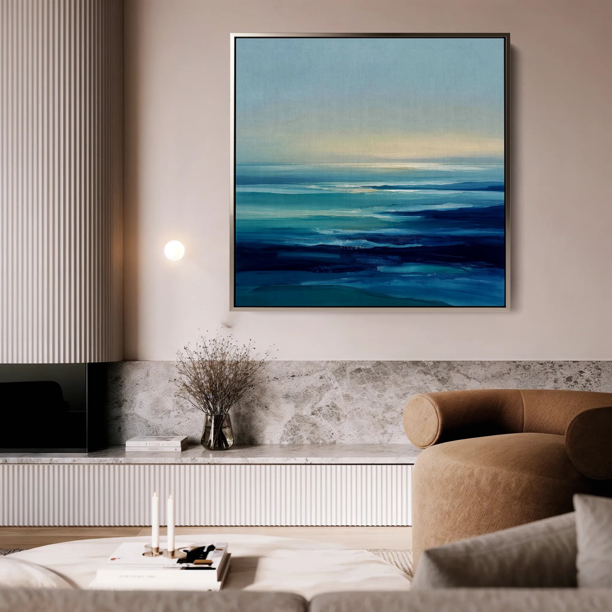 Abstract 721 Canvas Art 16" x 16" / 40 x 40 cm / Black