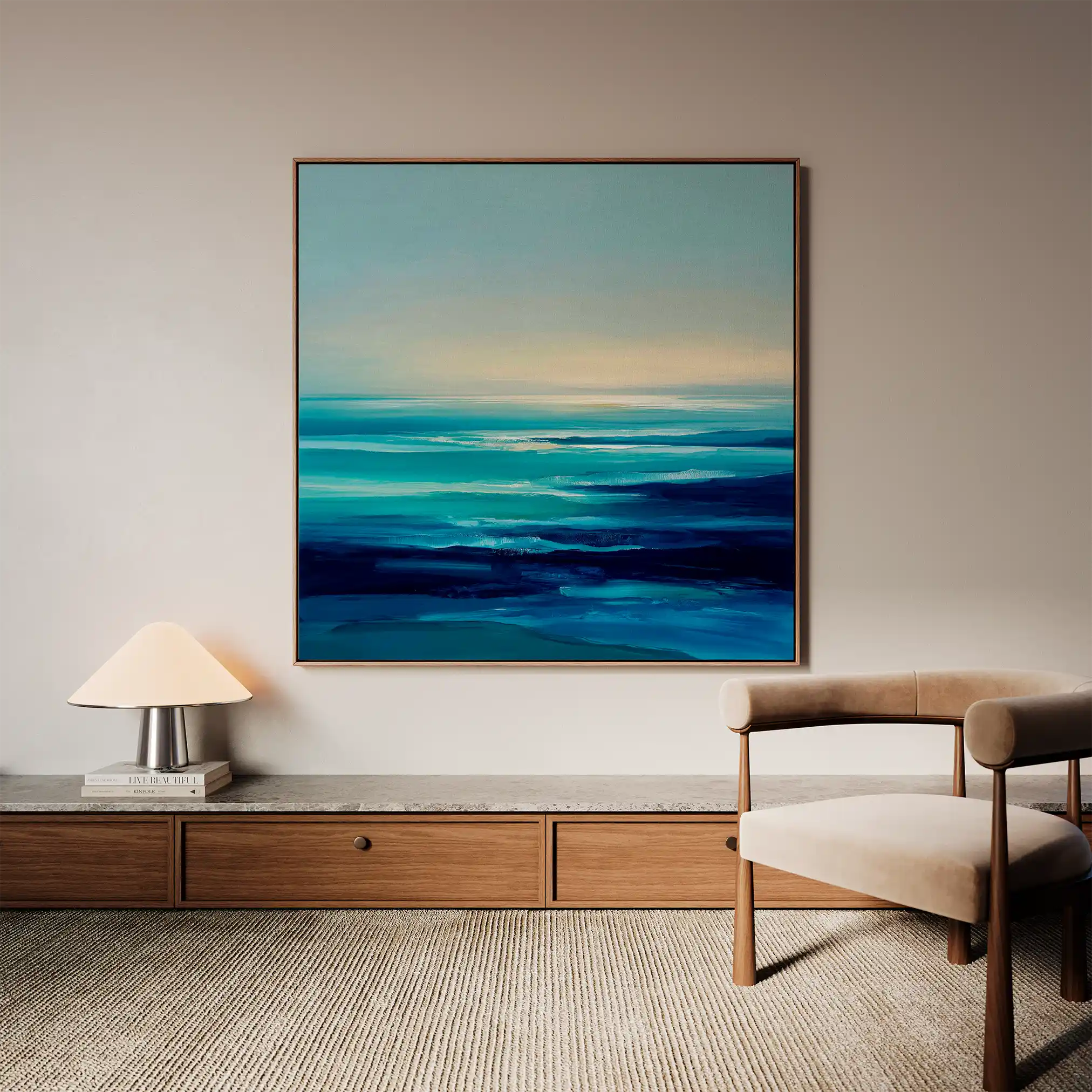 Abstract 721 Canvas Art 60 x 60 cm / Black