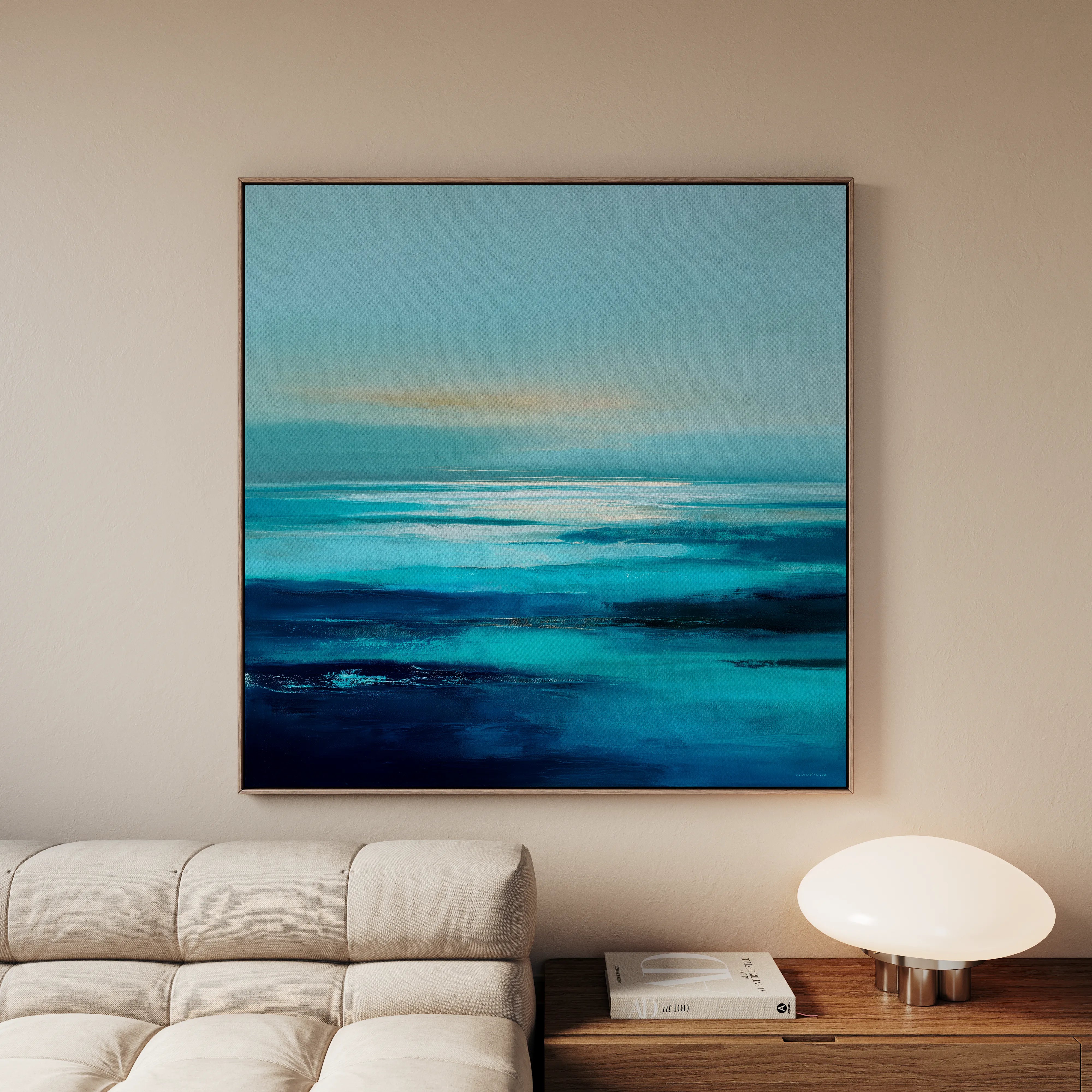 Abstract 722 Canvas Art 16" x 16" / 40 x 40 cm / Black