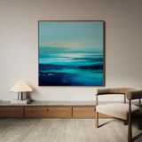 Abstract 722 Canvas Art 16" x 16" / 40 x 40 cm / Black