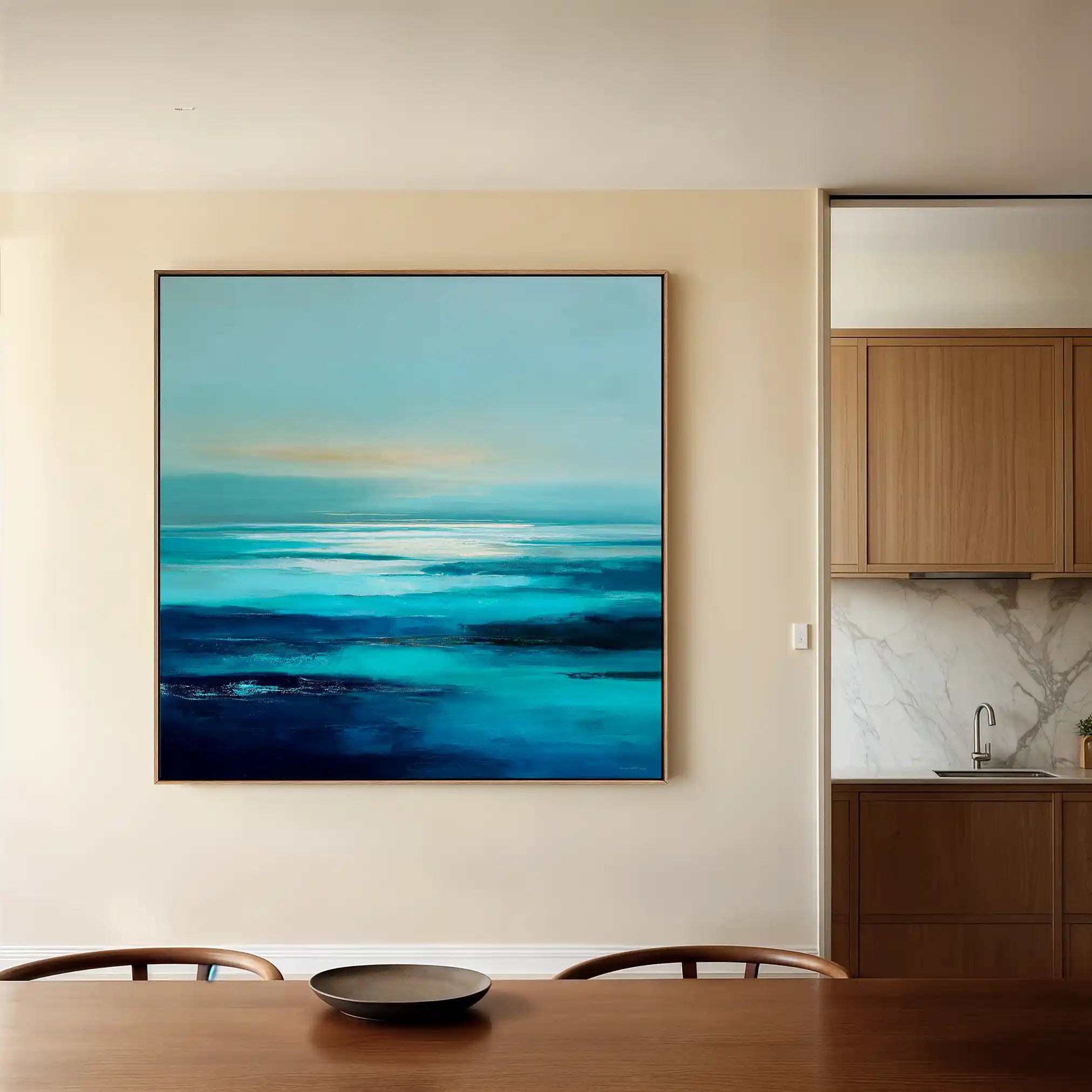 Abstract 722 Canvas Art 60 x 60 cm / Black