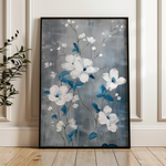 Floral 722 Canvas Art 18" x 24" / 45 x 60 cm / Black