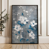 Floral 722 Canvas Art 18" x 24" / 45 x 60 cm / Black