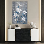 Floral 722 Canvas Art 18" x 24" / 45 x 60 cm / Black
