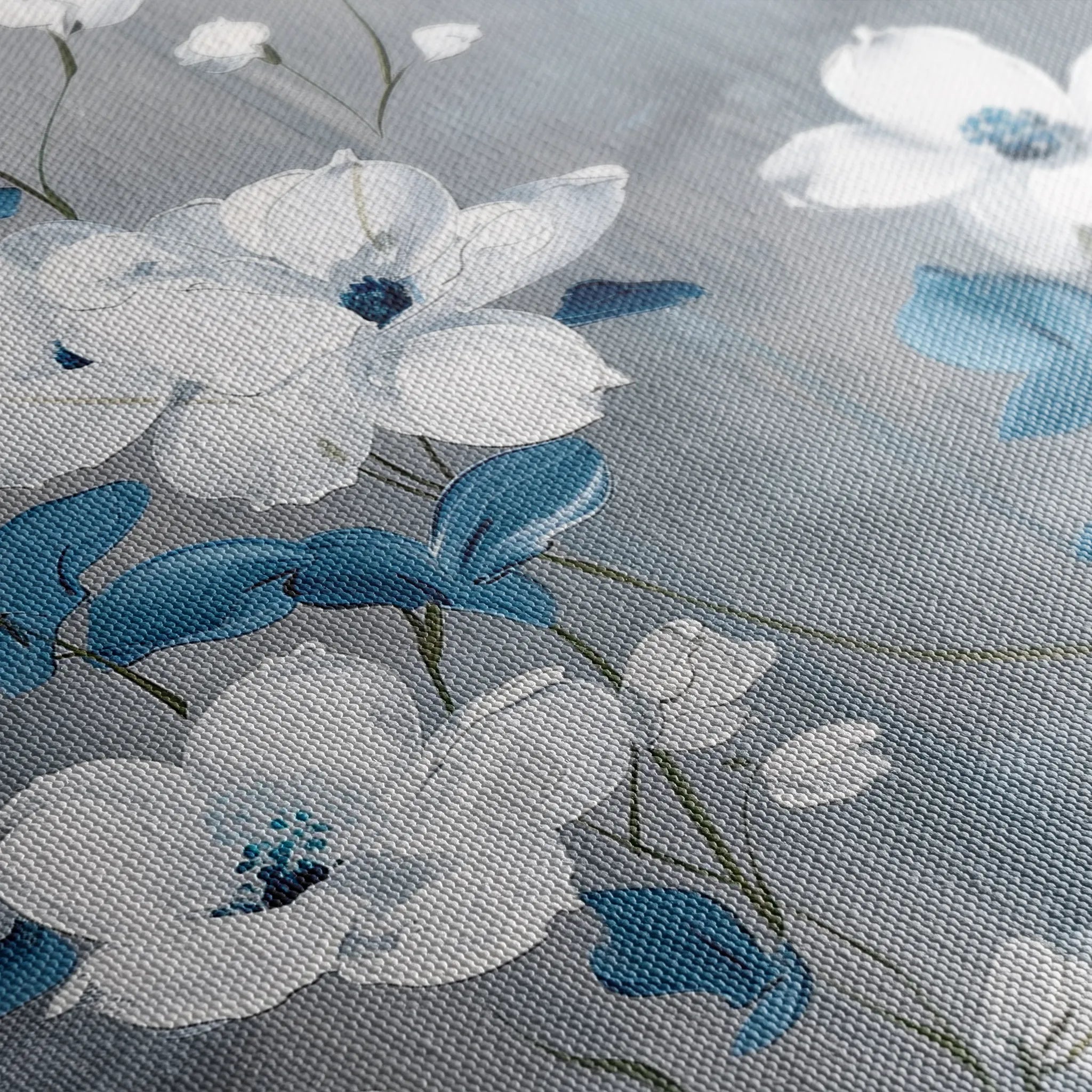 Floral 722 Canvas Art 18" x 24" / 45 x 60 cm / Black