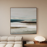 Abstract 723 Canvas Art 16" x 16" / 40 x 40 cm / Black