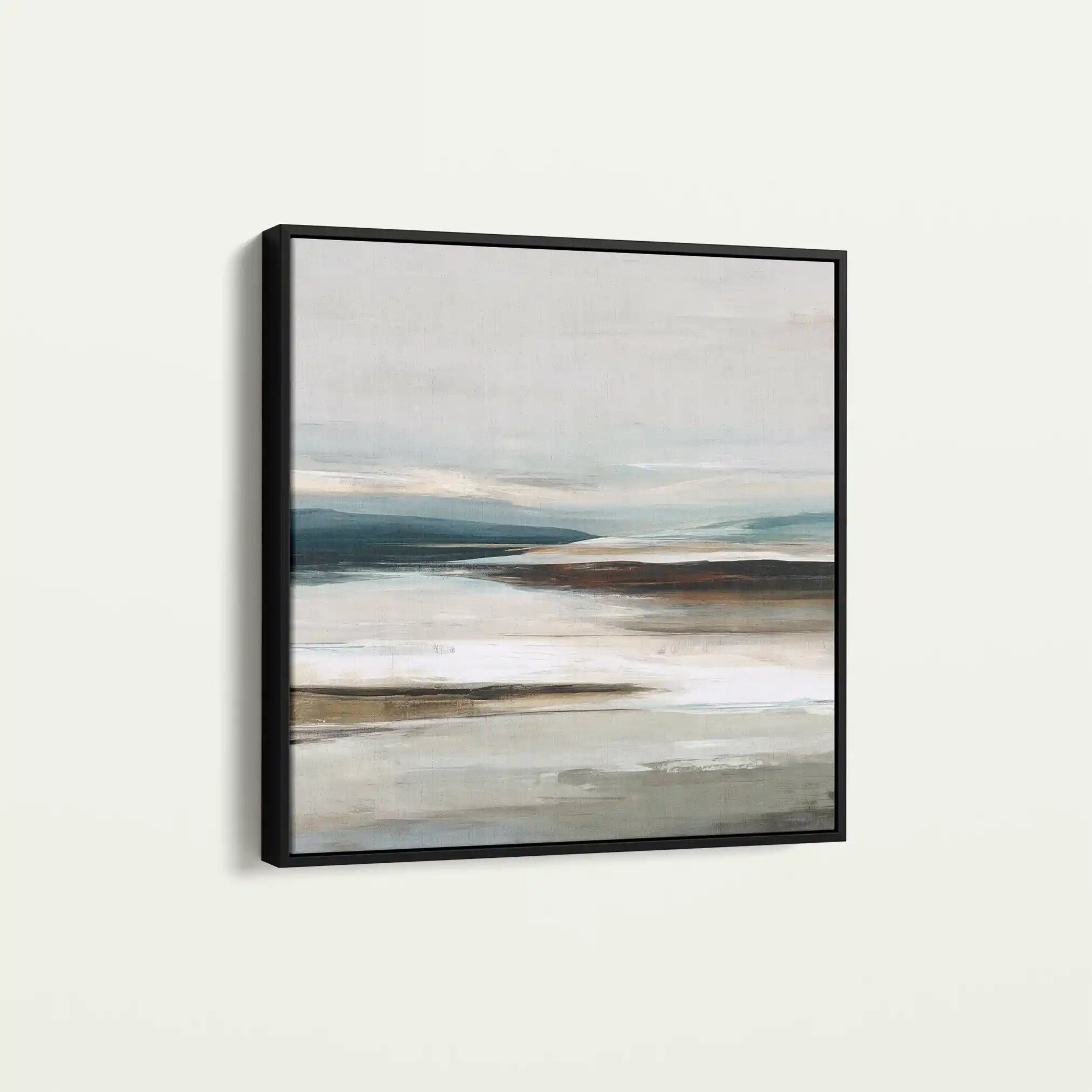 Abstract 723 Canvas Art 16" x 16" / 40 x 40 cm / Black