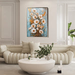 Floral 723 Canvas Art 18" x 24" / 45 x 60 cm / Black