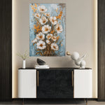 Floral 723 Canvas Art 18" x 24" / 45 x 60 cm / Black