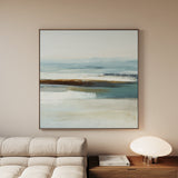 Abstract 724 Canvas Art 16" x 16" / 40 x 40 cm / Black