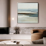 Abstract 724 Canvas Art 16" x 16" / 40 x 40 cm / Black