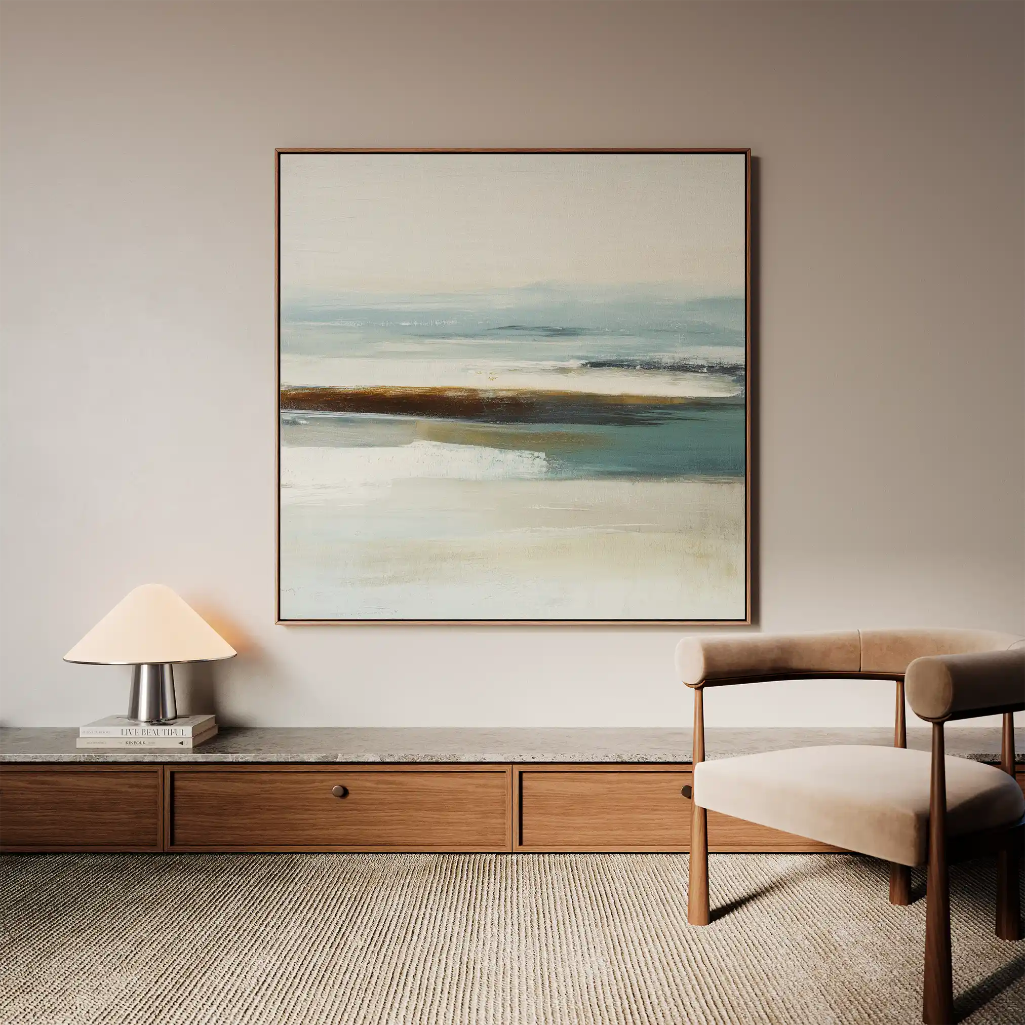 Abstract 724 Canvas Art 60 x 60 cm / Black