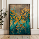 Floral 724 Canvas Art 18" x 24" / 45 x 60 cm / Black