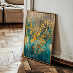 Floral 724 Canvas Art 18" x 24" / 45 x 60 cm / Black