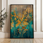 Floral 724 Canvas Art 60 x 40 cm / Black