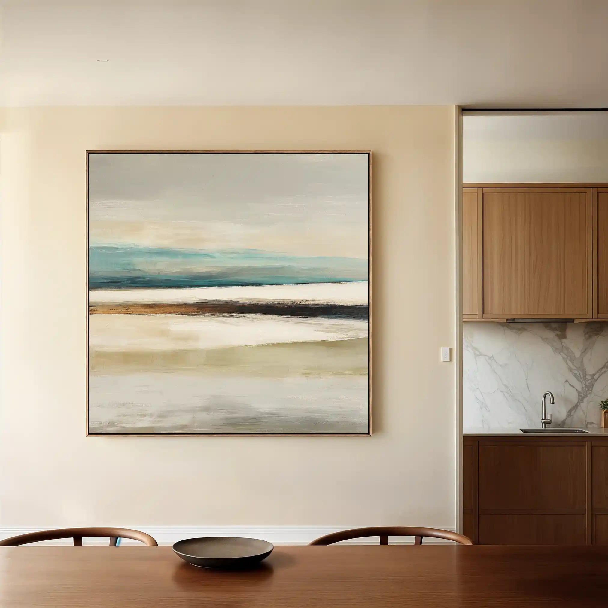Abstract 725 Canvas Art 16" x 16" / 40 x 40 cm / Black