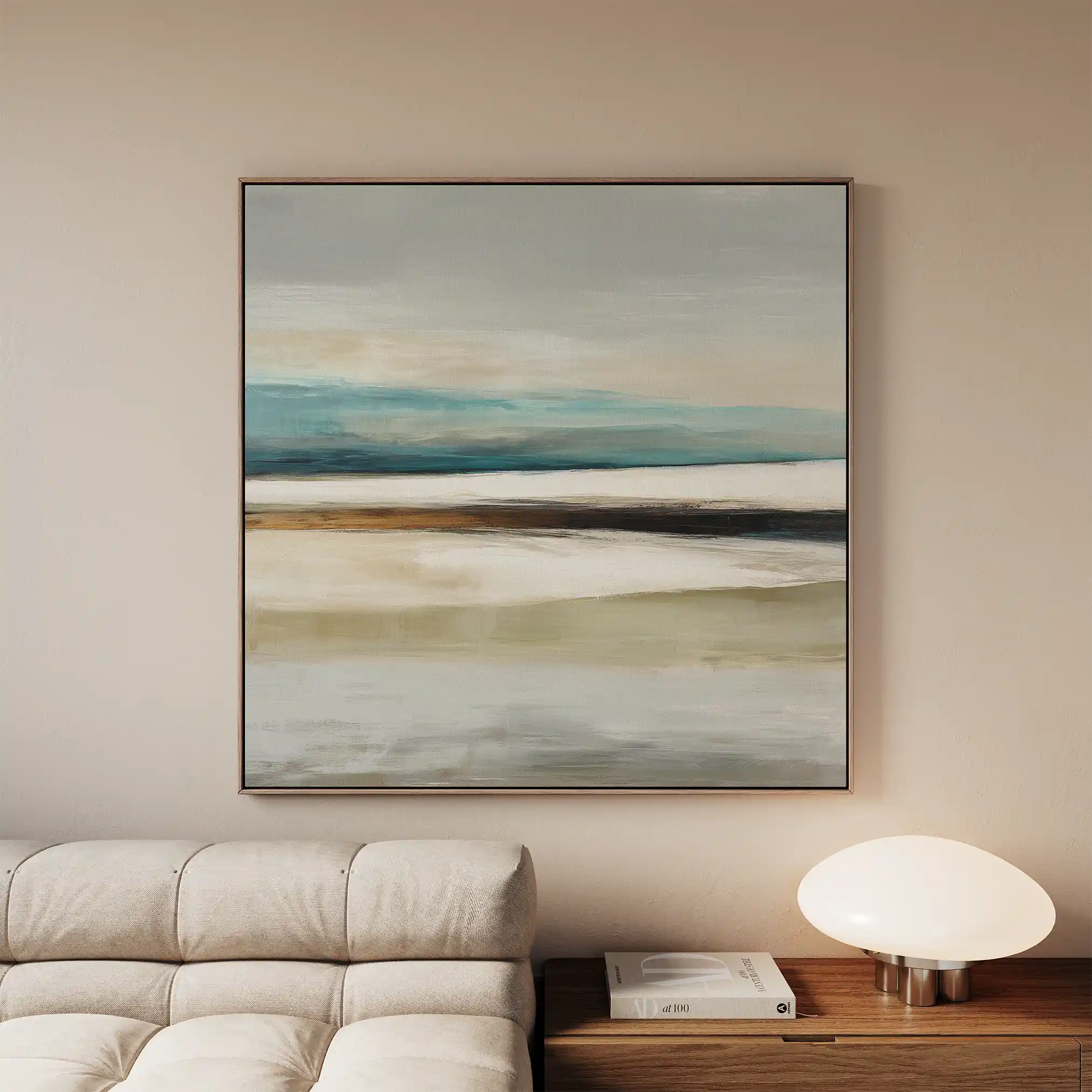 Abstract 725 Canvas Art 16" x 16" / 40 x 40 cm / Black