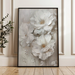 Floral 725 Canvas Art 60 x 40 cm / Black