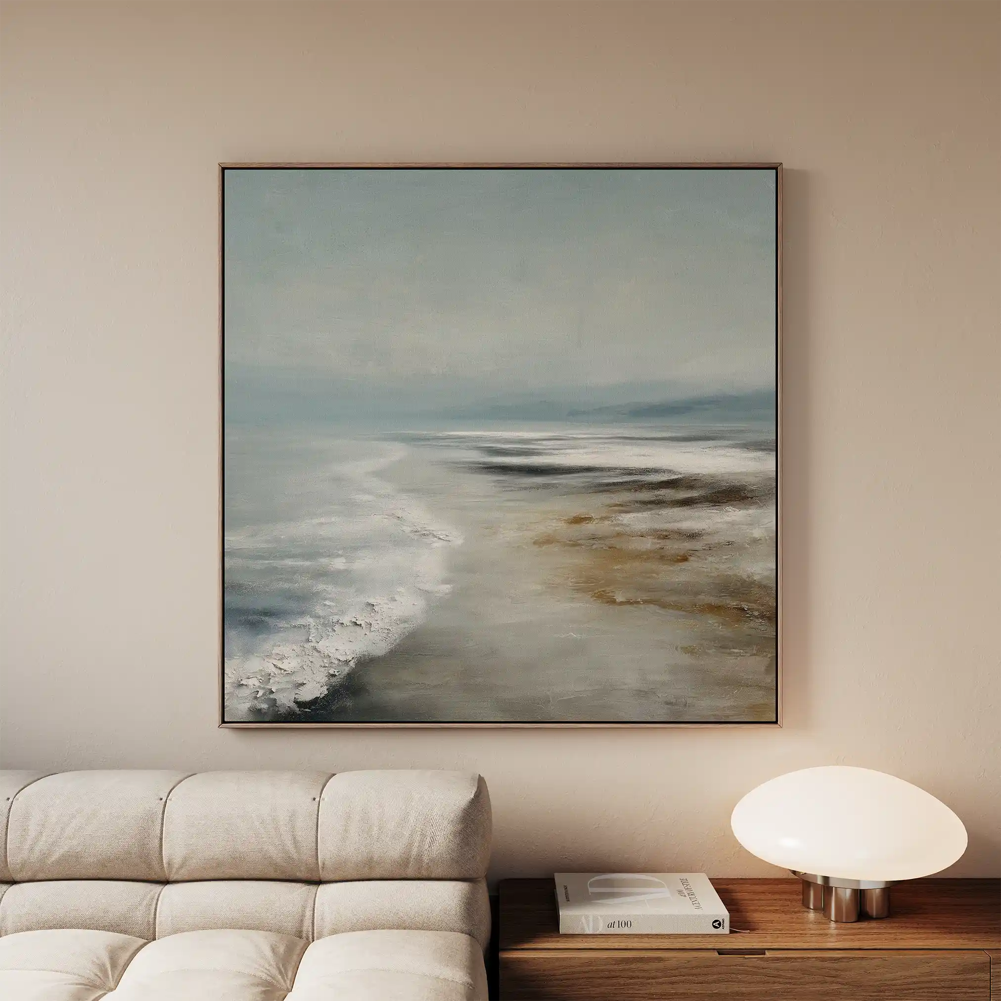 Abstract 727 Canvas Art 16" x 16" / 40 x 40 cm / Black