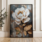 Floral 727 Canvas Art 18" x 24" / 45 x 60 cm / Black