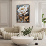 Floral 727 Canvas Art 18" x 24" / 45 x 60 cm / Black