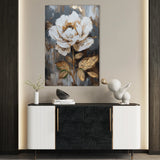 Floral 727 Canvas Art 18" x 24" / 45 x 60 cm / Black